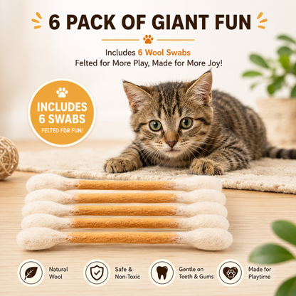 PawPlush™ Cotton Swabs